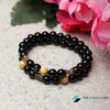 TCC™ Natural Golden Tiger Eye And Black Onyx Stone Bracelet